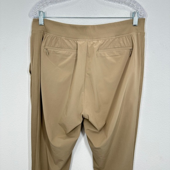 Athleta Brooklyn Ankle Pant Tan Khaki Stretch Mid Rise Cropped Size 12 Casual - Picture 6 of 7